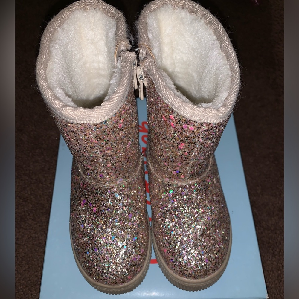 Cat & Jack Girls Glitter boots
